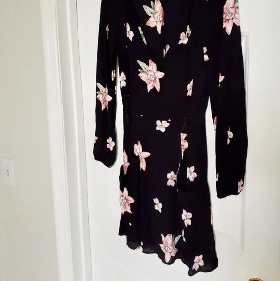 Reformation Black Floral Mini Dress - Picture 3 of 14